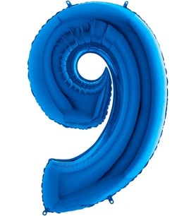 Koyu Mavi Renk Rakam Folyo Balon 100 cm
