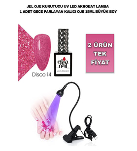 Akrobat Lamba ve Disco Gece Parlayan Kalıcı Oje 15 ml