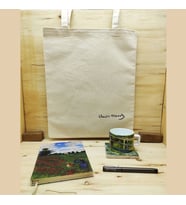 Claude Monet Set 5 - Çay/Kahve Fincanı-Traverten Bardak Altlığı-Kalem-Defter-Kanvas Çanta