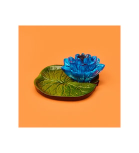 Mavi Lotus Dekoratif Tabak 12 cm, Şık ve Zarif Tasarım