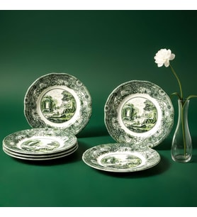 Fecra Vintage Emerald 6 Parça Servis Tabağı Seti