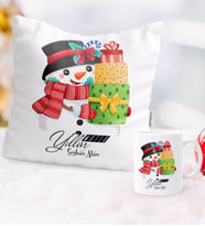 BK Gift Kişiye Özel Yılbaşı Mutlu Yıllar Tasarımlı Yastık Kupa Seti - 6