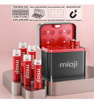 Mioji BT12 AA ve AAA 1.5V Şarj Edilebilir Pil ve Şarj Cihazı Siyah