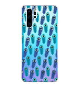 PrintiFy Huawei P30 Lite ile Uyumlu 1mm Slim Fit Nazar Boncuğu 4 Baskılı Şeffaf  Kılıf