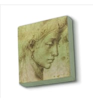 Baş Etüdü (Leonardo Da Vinci)Baskılı Doğaltaş  Magnet(KRG-139)