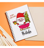 Mutlu Yıllar & Merry Christmas & Yılbaşı & Noel Baba Tasarımlı Defter Kişiye Özel