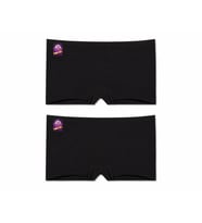 Papatya Kadın 2 ADET Siyah Lazer Kesim Dikişsiz Boxer Külot Slip 2'li Paket 2852-Y