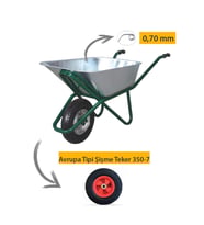 Kanat Pro Galvanizli Demonte El Arabası 0.70 mm Sac Şişme 350-7 Ebat Teker