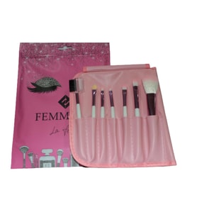 7 Parça Fırça Seti Pembe