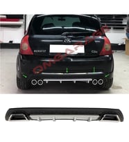 Renault Clio Mk2 HB Gri Difüzör Çiftli Kare Egzoz Görünümlü D Tip Difizör 1998-2005