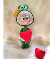 Bonnie Kurbağa Amigurumi Organik Oyuncak