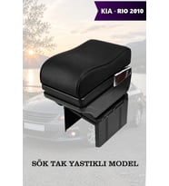 kia rio 2010 kol dayama geniş model Lüks Yastıklı Siyah Deri
