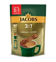 Jacobs 3'ü 1 Arada Gold Yumuşak Lezzet Hazır Kahve – 10'lu Paket