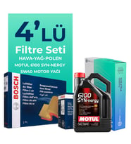 BOSCH Fiat Linea 1.4 Benzin Filtre Bakım Seti Motul Motor Yağlı (2009-2017) 4 Lü