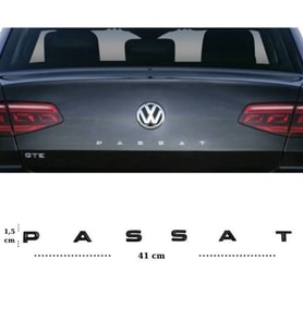 Yeni Passat Yazısı Orjinal Siyah Volkswagen Passat Bagaj Yazısı