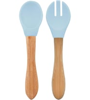 BASICS Mama Kaşığı + Çatal - Mineral Blue