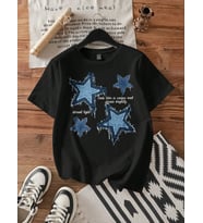 Eternal Light Baskılı Tasarım Tshirt (Siyah)