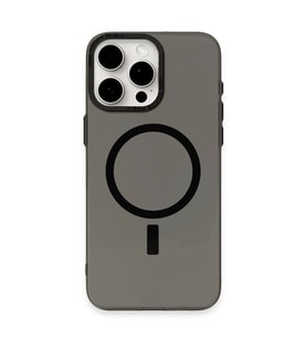 Apple İphone 15 Pro Kılıf Anka Pc Magneticsafe Sert Metal Kapak - Siyah