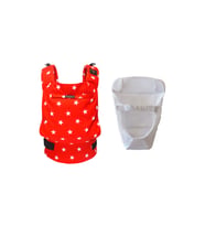 Kırmızı Yıldızlar Ergonomik Kanguru Yenidoğan Set (Standart)