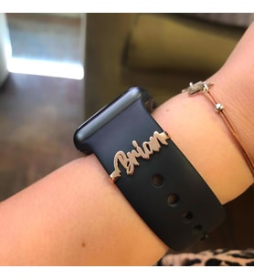 Glorria Gümüş Apple Watch Uyumlu İsimli Kordon Aksesuarı (Çok Renkli)