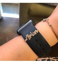 Glorria Gümüş Apple Watch Uyumlu İsimli Kordon Aksesuarı (Çok Renkli)