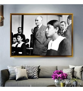 Altın Çerçeveli dekoratif tablo a420 (Gold)