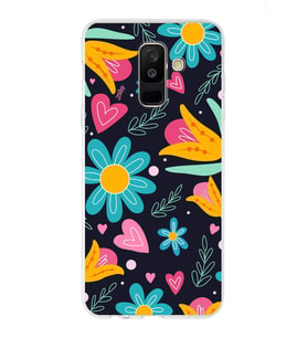 PrintiFy Samsung Galaxy A6 Plus 2018 ile Uyumlu 1mm Slim Fit Retro Colors 1 Baskılı Şeffaf  Kılıf