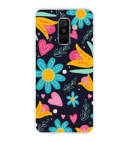 PrintiFy Samsung Galaxy A6 Plus 2018 ile Uyumlu 1mm Slim Fit Retro Colors 1 Baskılı Şeffaf  Kılıf