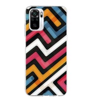 Xiaomi Redmi Note 10 Uyumlu Kapak Labirent Grafiti Tasarımlı Şeffaf Silikon Kılıf