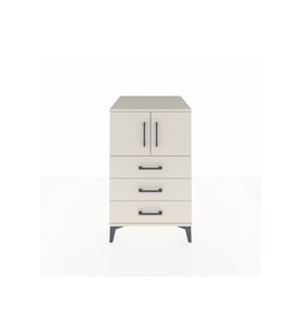 Kronos Komodin Tek Raflı 3 Çekmeceli 2 Kapaklı 60x59x96 Aytaşı-Aytaşı