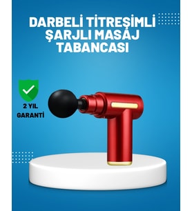 Titreşimli Masaj Tabancası 4 Başlıklı 6 Hız Ayarlı Kas Rahatlatıcı