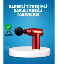 Titreşimli Masaj Tabancası 4 Başlıklı 6 Hız Ayarlı Kas Rahatlatıcı