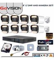 8’Lİ 2MP FULL COLOR 3.6MM LENS 1080P FULLHD WARMLED AHD DIŞ MEKAN SETİ