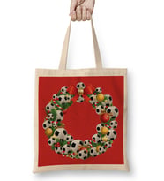 Christmas Football Wreath Bez Çanta Uzun Saplı