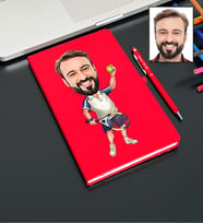 Kişiye Özel Tenisçi Tasarımlı Karikatür Defter Ve Kalem Seti 50