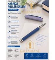 Kişiye Özel Mat Pastel Renk Ahşap Kutulu Roller Kalem ( Lila )