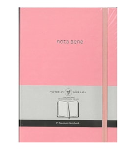 VICTORIA'S JOURNALS NOTE BENE 9253 PREMIUM NOTEBOOK SERT KAPAK A5 100gr.192 SYF. ÇİZGİLİ DEFTER PEMB