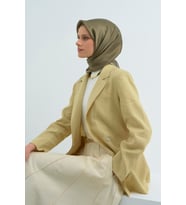 Armine Saf İpek Sura Eşarp-2026 İlkbahar-Yaz- 952800D (Haki)