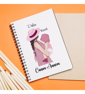 Canım Annem Tasarımlı Defter Kişiye Özel