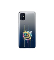 Samsung Galaxy M31s ile uyumlu Splash arı tasarımlı şeffaf silikon kılıf