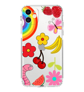 PrintiFy iPhone 11 ile Uyumlu Water Color 5  Kamera Korumalı Şeffaf  Kılıf