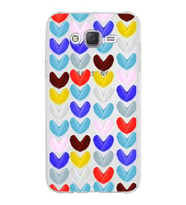 PrintiFy Samsung Galaxy J7 Core ile Uyumlu 1mm Slim Fit Water Color 1 Baskılı Şeffaf  Kılıf