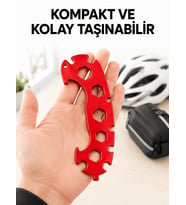 12 Ölçülü Bisiklet Tamir Anahtarı 6-17 mm Kompakt Çok Amaçlı El Aleti