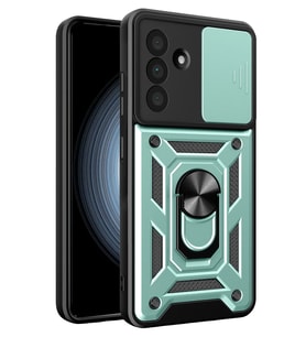 Galaxy A57 5G Pars Lens Yüzüklü Silikon - Yeşil