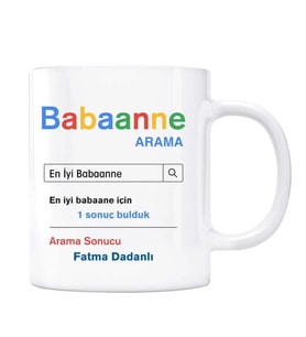 Kişiye Özel İsimli Arama Motoru Kupa Bardak - Babaanne