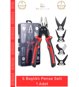 #Pense Çok Fonksiyonlu ğiştirilebilir Profesyonel Çelik El Aletleri Takımı 5 Başlıklı Pense Seti