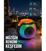 Bluetooth 5.0 Hoparlör – Rgb Işıklı, Güçlü Bas Ve 360° Surround Ses
