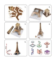 Cubic Fun 3D 35 Parça Puzzle Eyfel Kulesi - Fransa