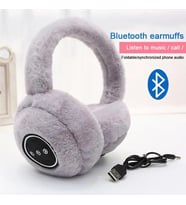 Bluetoothlu Kablosuz Sevimli Sıcak Kürklü Kulaklıklar Beyaz