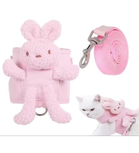 Evcil Hayvan Peluş Ayıcıklı Göğüs Gezdirme Tasması Set